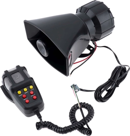 Elektronische alarmsirene RENEW FORCE met megafoon 12 V 100 W