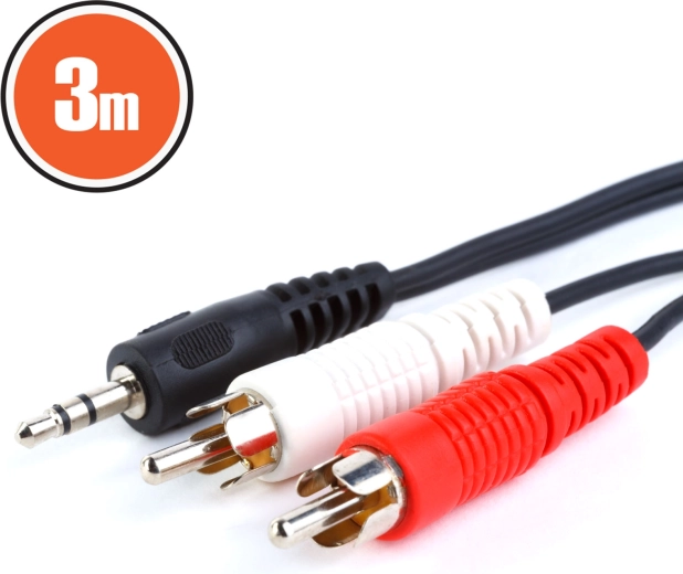 Audiokabel RCA naar 3,5mm-stereojack, 3 m