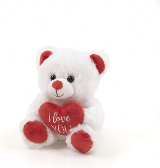 Pluche teddybeer met hart