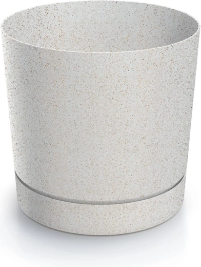 Cache-pot Tubo P Eco Wood 17,8 cm blanc