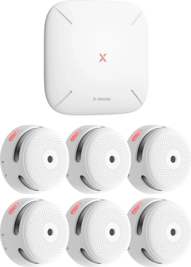 Kit de détecteurs de fumée intelligents X-Sense FS61 (6× XS01-M + station de base SBS50)