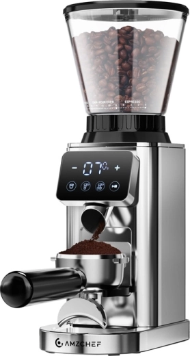AMZCHEF Electric Coffee Grinder (Silver)