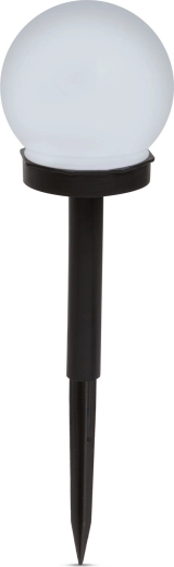 Solar LED-priklamp in bolvorm met koud wit licht, Ø 10 cm