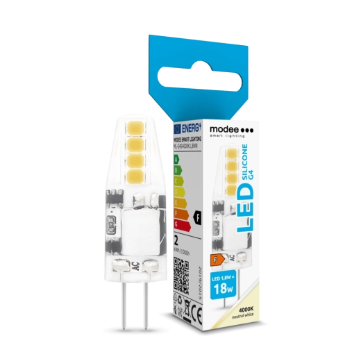 Ampoule LED G4 en silicone 1,8 W 12 V 4000 K 180 lm