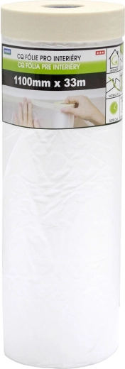 Afplaktape met folie 110 × 33 m voor interieurs