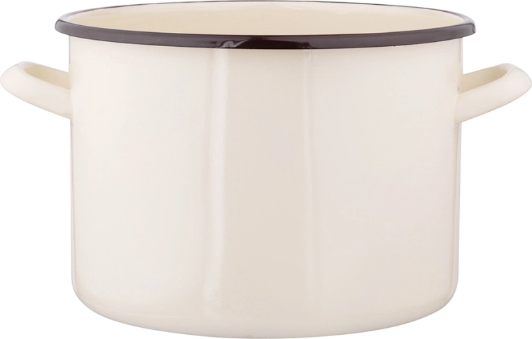 Geëmailleerde pan Silesia 7,5 l crème 24 cm