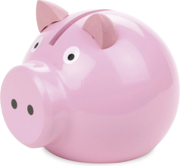 Vilac Wooden Piggy Bank - Pink Pig