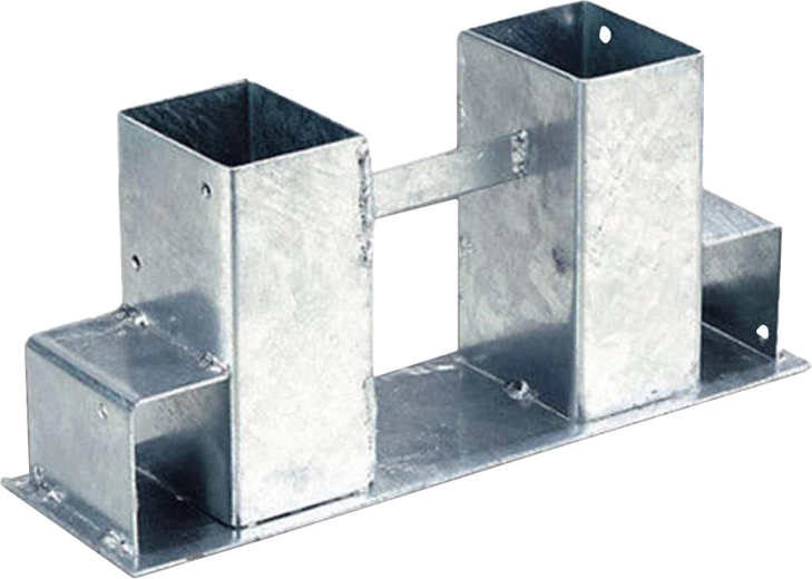 Firewood rack bracket, hot-dip galvanized, 340 × 150 mm