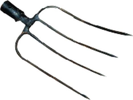 Beierse vork met 4 tanden zonder steel