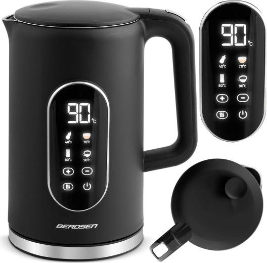 Electric Kettle 1.7 L BERDSEN with Touch Control, Black