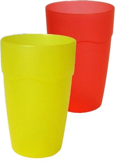 Plastic children's mug with handle 200 ml – mixed colors