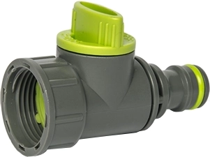 Raccord intermédiaire avec vanne 3/4" pour tuyaux d’arrosage BRADAS