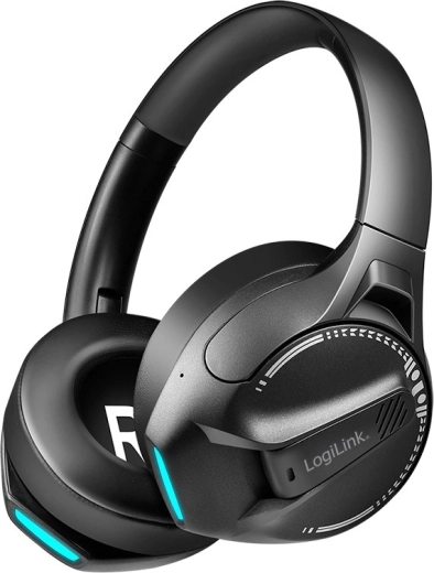 Wireless gaming headset with microphone LOGILINK BT0070, black