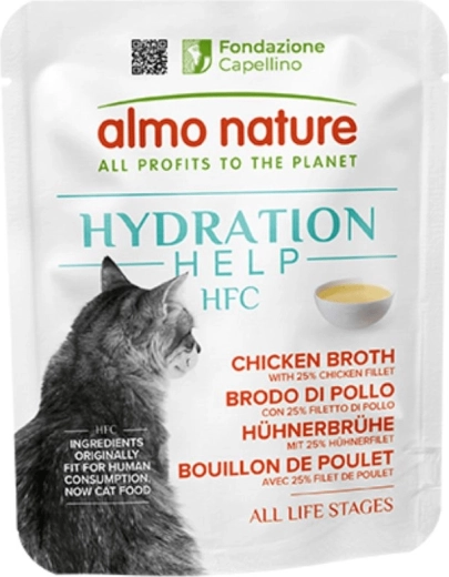 Almo Nature HFC Hydration Help for cats – chicken broth 50 g