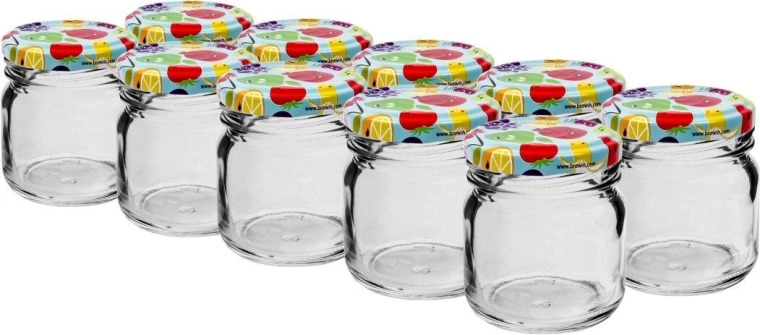 40 ml Jars with Colorful Lids (10 pcs)