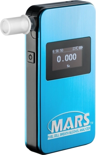 Elektrochemische alcoholtester Alcovisor Mars BT blauw