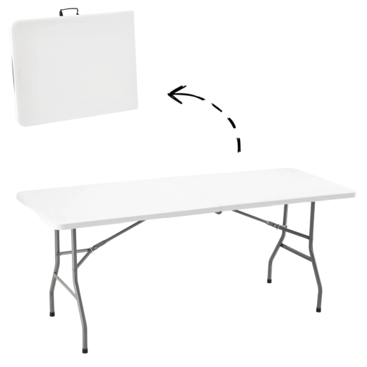 Folding camping and catering table 180 × 70 × 74 cm