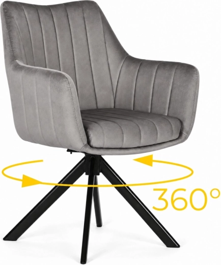 Swivel Upholstered Velvet ModernHome Chair, Beige