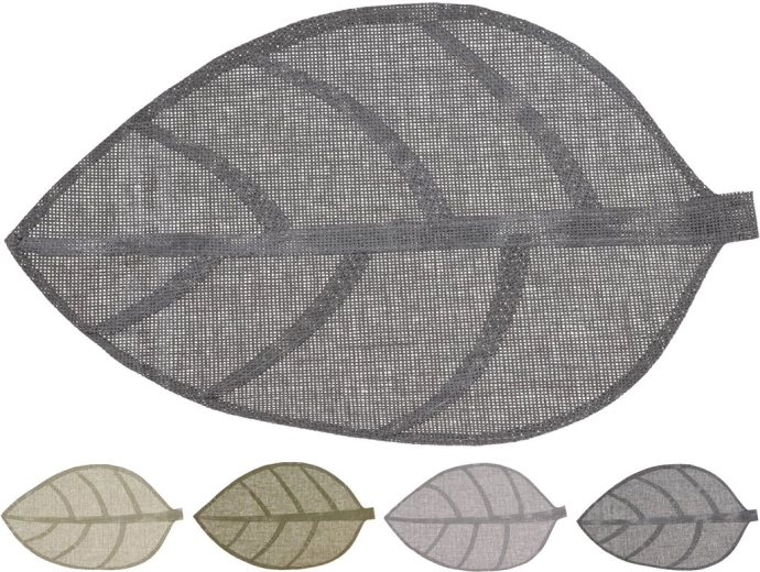 Placemat Bladvorm 50 × 33 cm, mix kleuren