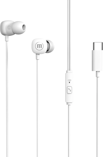 Écouteurs intra-auriculaires Maxell Square+ USB-C blancs
