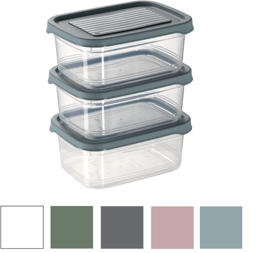 Festiva set van 3 rechthoekige voedseldozen 850 ml