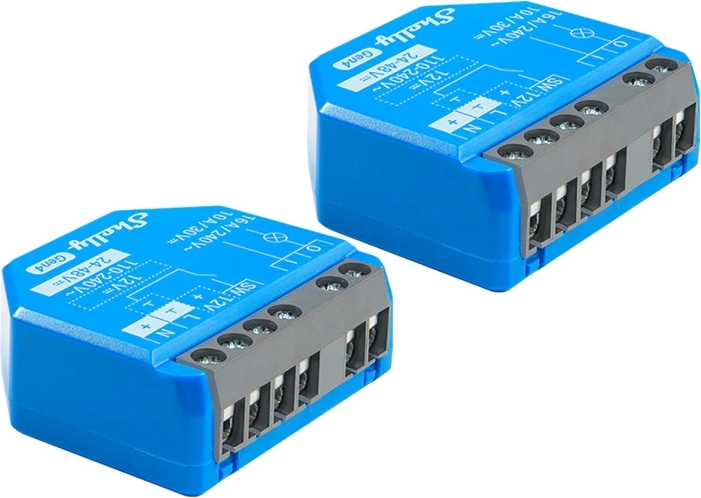 Lot de 2 relais intelligents Shelly 1 Gen4 avec prise en charge Zigbee et Matter