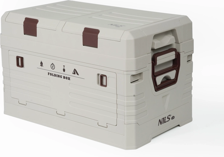 Boîte de rangement pliable avec couvercle 42 l NILS Camp grise