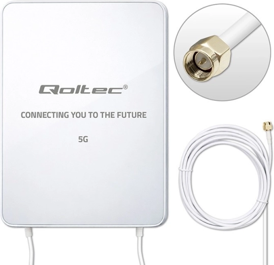 Antenne extérieure directionnelle 5G LTE 16 dBi avec connecteur SMA (3300–3800 MHz), câble 3 m, IP67