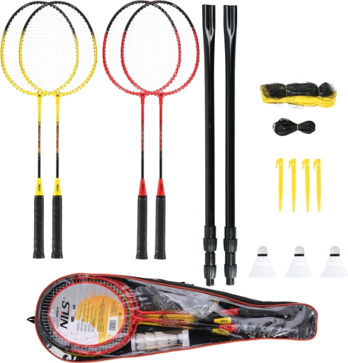Badmintonset NILS NRZ264 voor 4 spelers met net