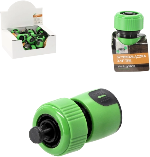 3/4" Quick Connector with STOP Function, TPE Surface