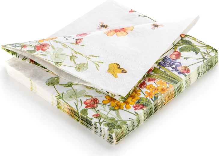 Papieren servetten Meadow 33 × 33 cm, 3-laags, 20 stuks
