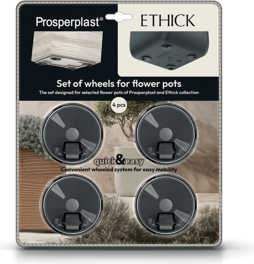 Ensemble de roulettes pour pots de fleurs Ethick