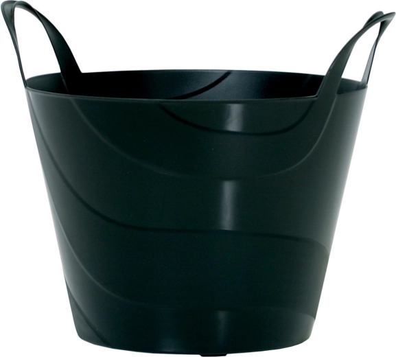 Sac universel en plastique 15 l – noir, diamètre 33,8 cm