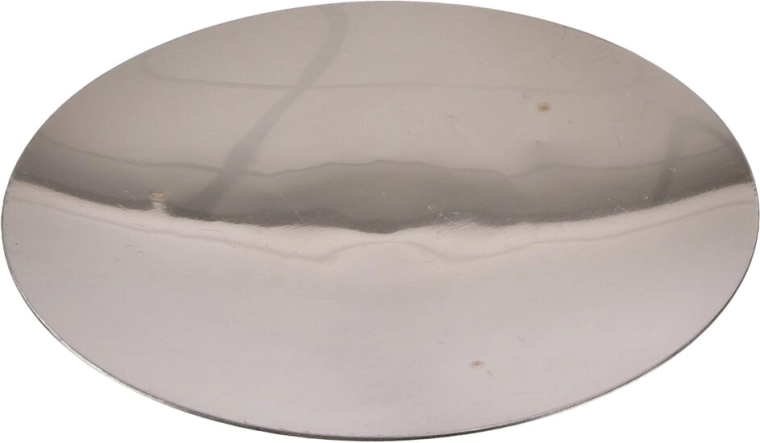 Silver metal candle drip tray 12 × 12 cm