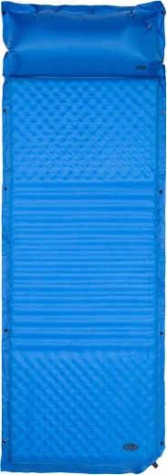 Self-inflating sleeping pad with integrated pillow NILS Camp blue