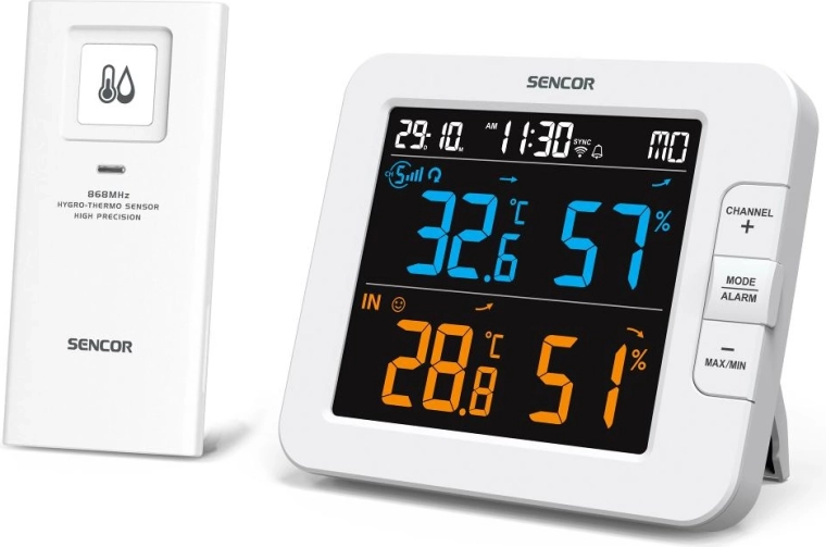 Sencor intelligente Mehrkanal-Wetterstation mit WLAN und kabellosem Sensor