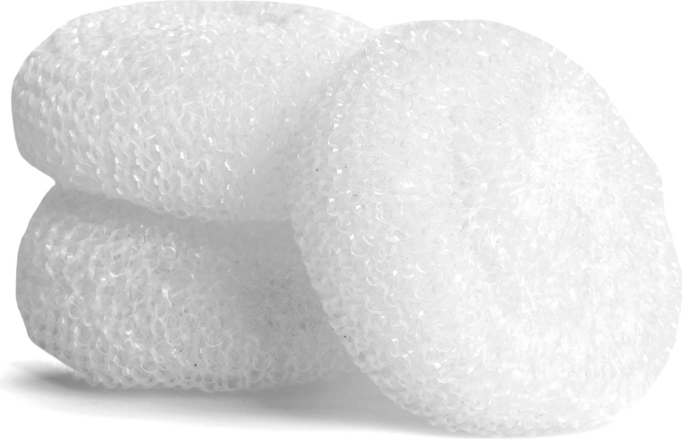 Ensemble de tampons à récurer métalliques blancs, 3 pièces