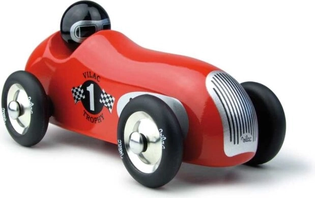 Voiture de course historique rouge Vilac
