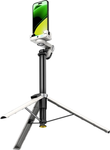 AOCHUAN Smart M3 Pro mobile stabilizer with RGB lighting, white