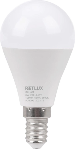 Ampoule LED Retlux mini globe E14 8 W 6500 K