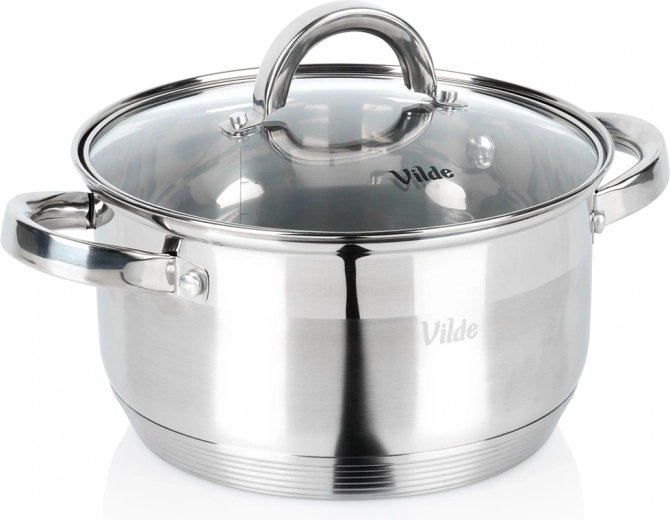 Stainless steel pot with glass lid 20 cm, 3.4 l