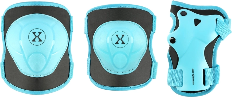 Set beschermers voor inline skaten en skateboarden NILS Extreme H704 blauw – S