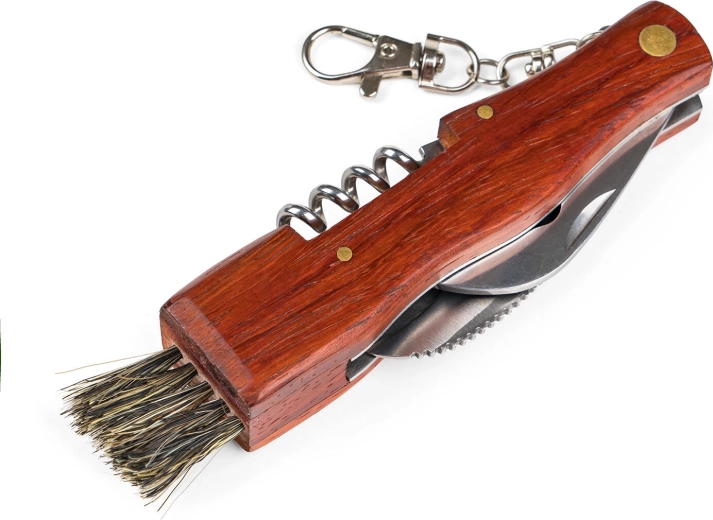 Couteau de cueillette AKCENT avec pinceau, pliant inox 7 cm