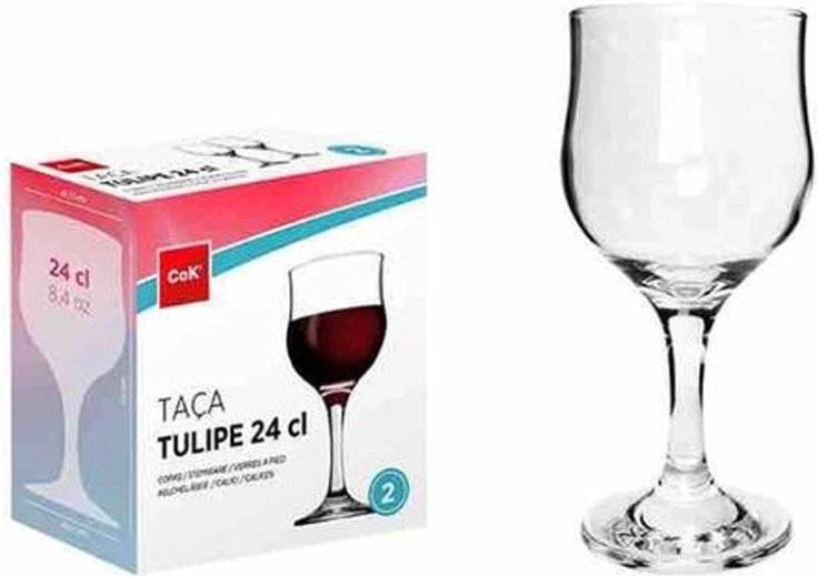 Set wijnglazen voor rode wijn Tulipe 240 ml (2 stuks)