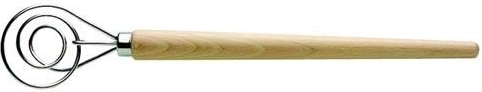 Edelstahl-Teigquirl mit Holzgriff 6 cm