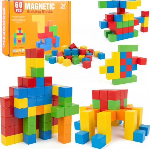 Magnetische bouwset blokken 60 stuks