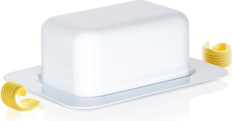 Beurrier en acier blanc