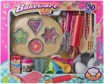 Kids baking set with accessories and play food replicas (30 pcs)