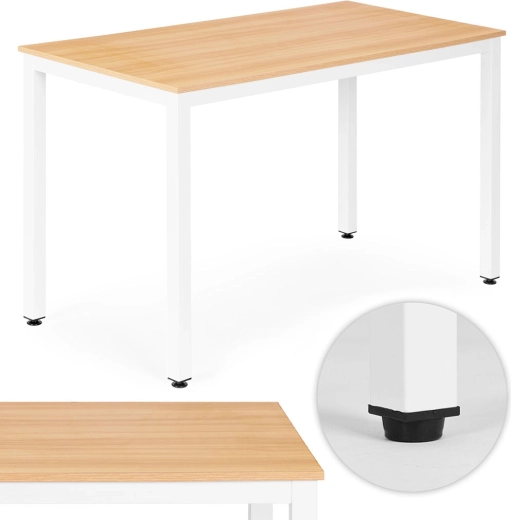 Esstisch und Schreibtisch 120 × 60 cm, helle Eiche, ModernHome