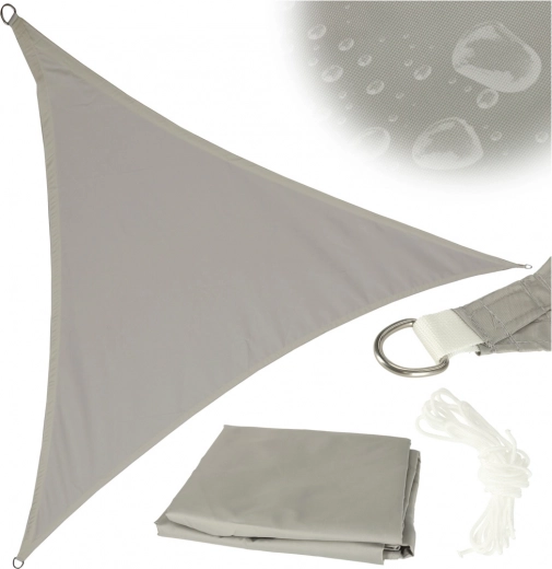 LUARO Sun Shade Sail Waterproof Triangle 3x3x3 m Gray
